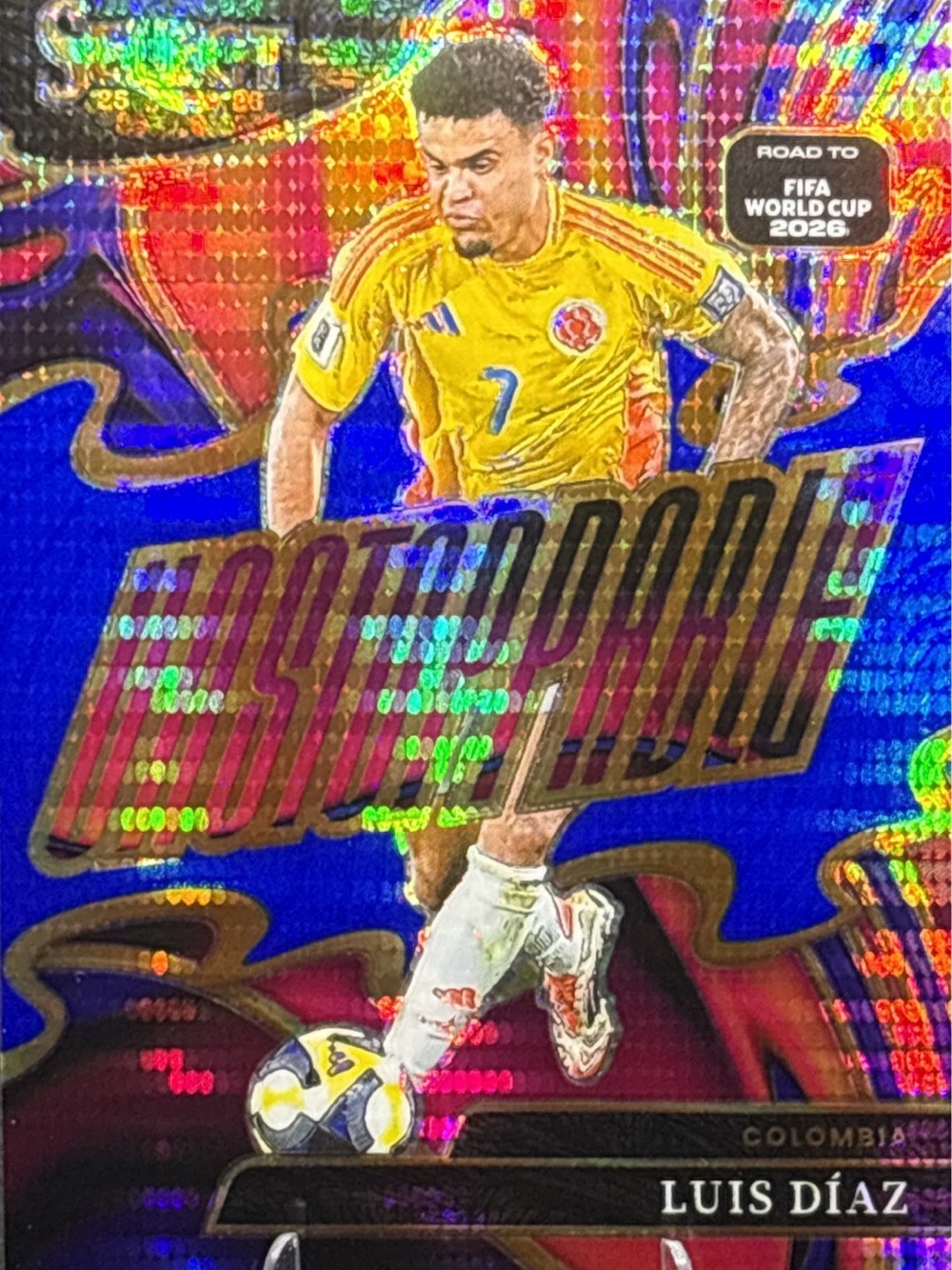Panini Luis Díaz Unstoppable 'Fast Forvard' Trading Card - /Blue Holo Prizm